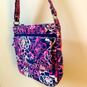 Vera Bradley Nice floral Quilted Pink and Purple Crossbody Bag